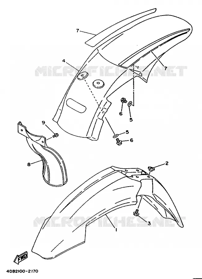 SPATBORD Yamaha MOTO 250 1992 YZ  YZ250D