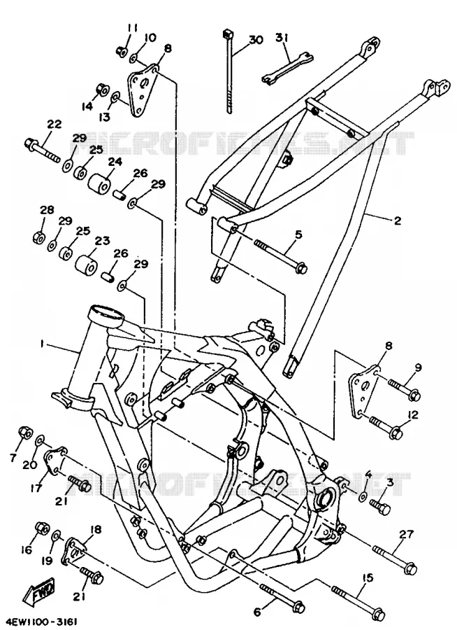 FRAME Yamaha MOTO 250 1994 YZF  YZ250F