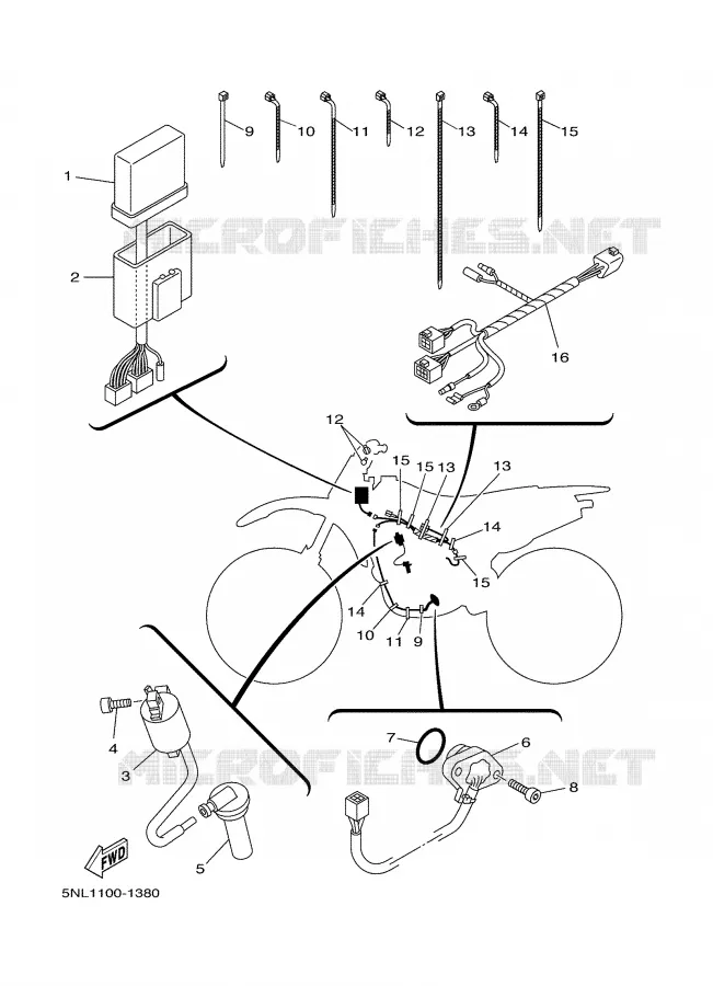 ELECTRISCH 1 Yamaha MOTO 250 2001 YZF  YZ250F
