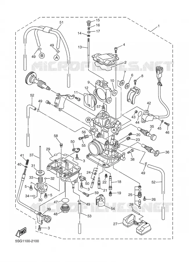 CARBURATEUR  Yamaha MOTO 250 2002 YZF  YZ250F