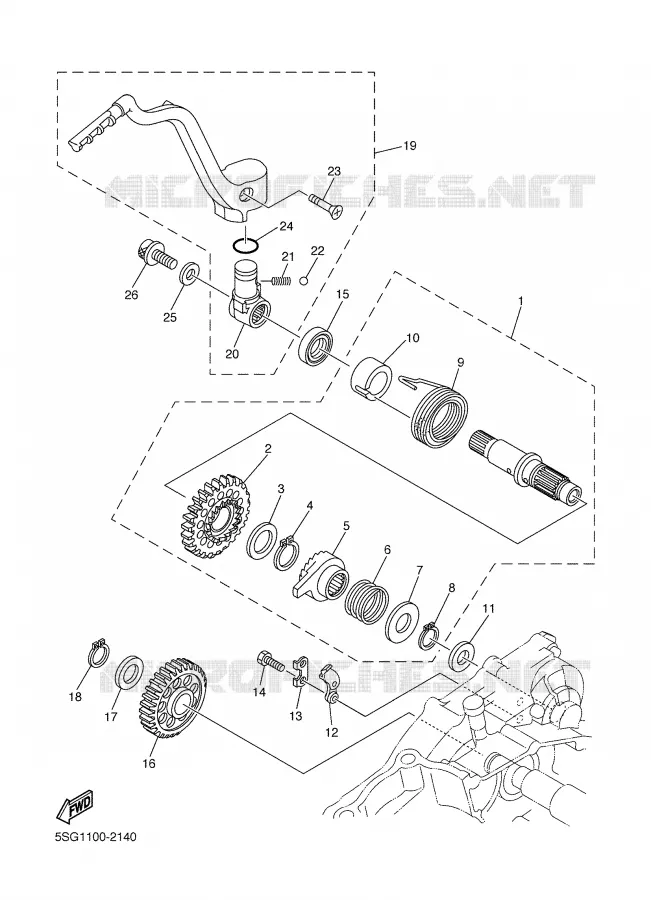 STARTMOTOR Yamaha MOTO 250 2002 YZF  YZ250F