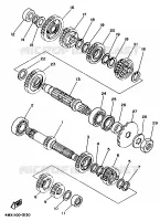 TRANSMISSIE voor Yamaha YZ250LC 1996