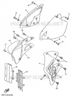 KUIPDEEL DEKSEL   OLIE RESERVOIR voor Yamaha YZ250LC 1996