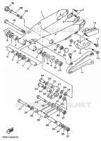 ACHTERBRUG voor Yamaha YZ250LC 1996