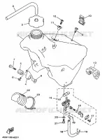 BENZINE TANK voor Yamaha YZ250LC 1996