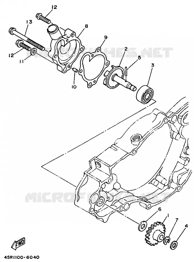 WATERPOMP Yamaha MOTO 250 1996 YZ  YZ250LC