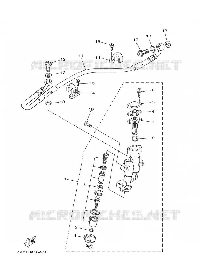 REMPOMP ACHTER Yamaha MOTO 250 2004 YZ  YZ250S