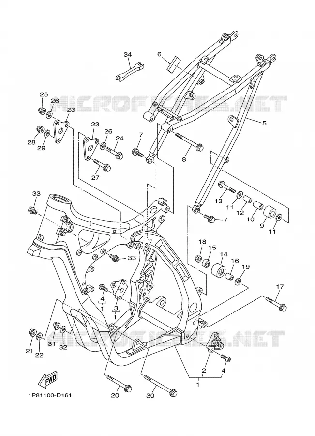 FRAME Yamaha MOTO 250 2005 YZ  YZ250