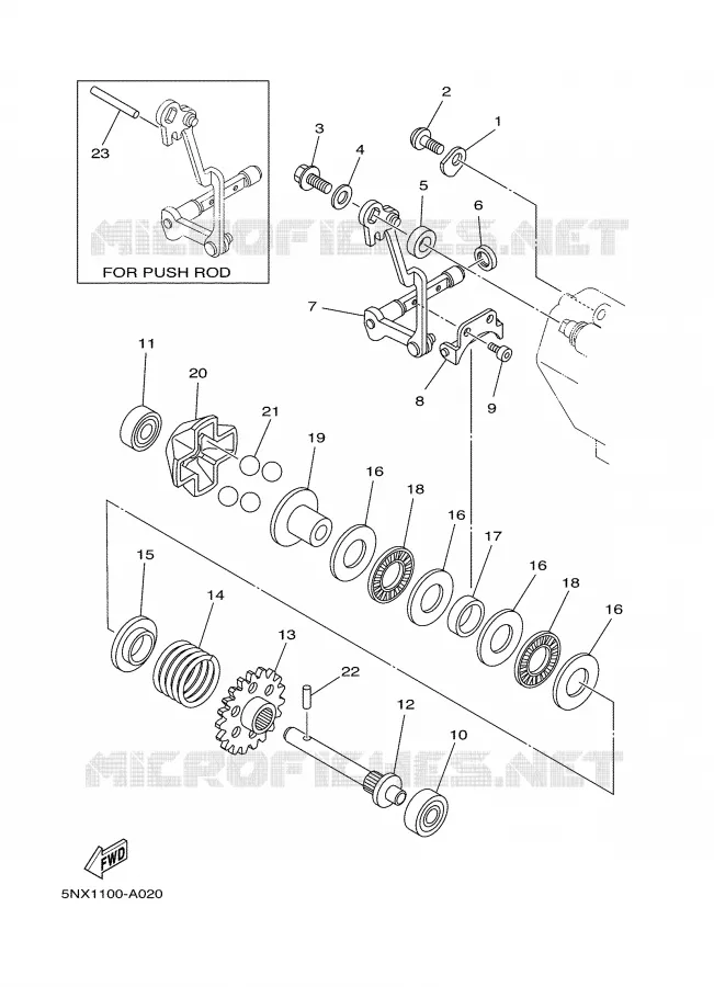 UITLAATKLEP Yamaha MOTO 250 2006 YZ  YZ250