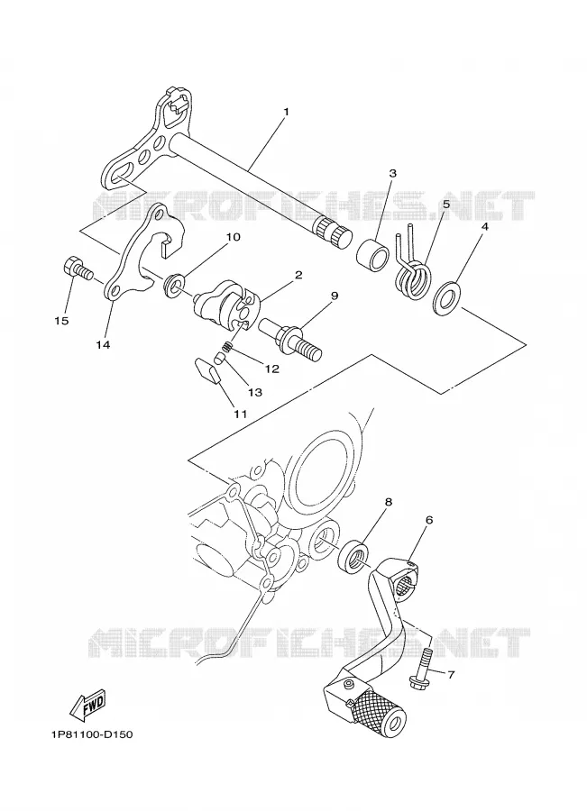 SCHAKEL STANG / PEDAAL Yamaha MOTO 250 2007 YZ  YZ250