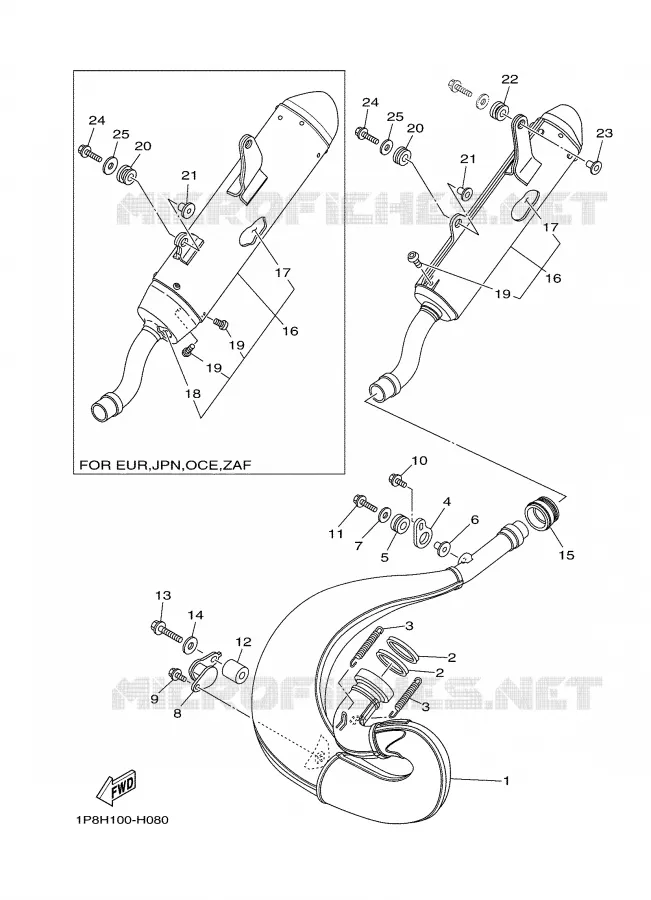 UITLAAT Yamaha MOTO 250 2009 YZ  YZ250