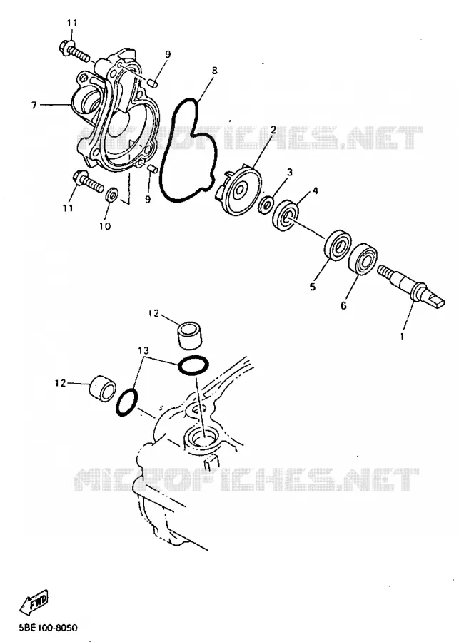 WATERPOMP Yamaha MOTO 400 1998 YZF  YZ400F