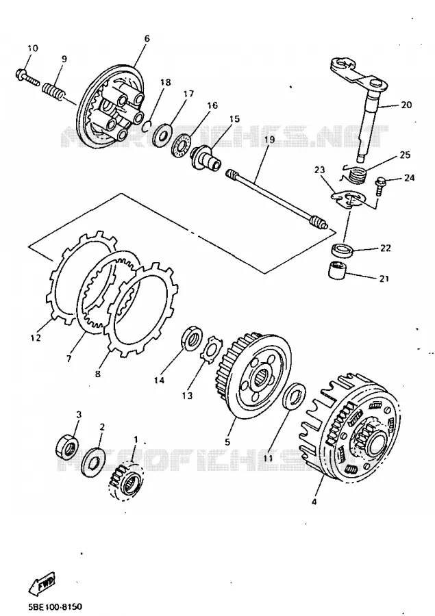 STARTMOTOR KOPPELINGS Yamaha MOTO 400 1998 YZF  YZ400F