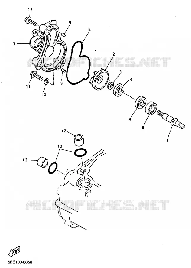 WATERPOMP Yamaha MOTO 400 1998 YZF  YZ400F