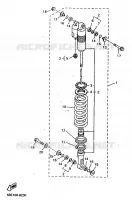 ACHTER SCHOKBREKER voor Yamaha YZ400FK 1998