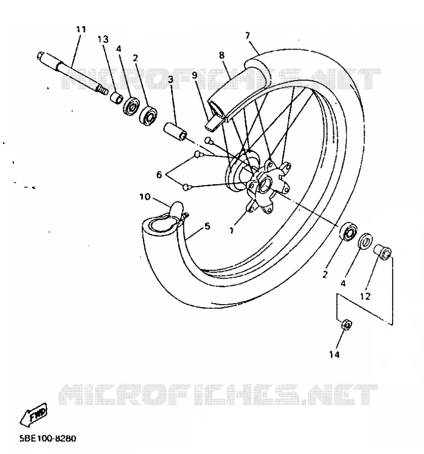 VOORWIEL Yamaha MOTO 400 1998 YZF  YZ400FK