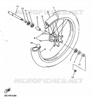 VOORWIEL voor Yamaha YZ400FL 1999