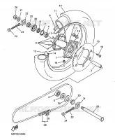 ACHTERWIEL voor Yamaha YZ400FL 1999