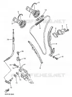 NOKKENAS / KETTING voor Yamaha YZ400FL 1999