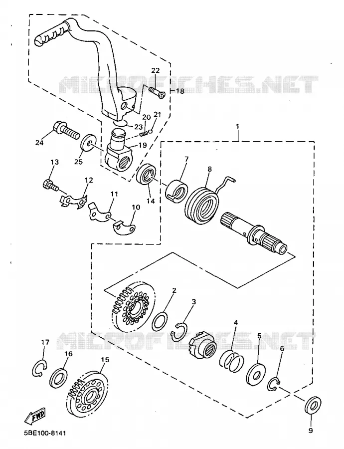 STARTMOTOR Yamaha MOTO 400 1999 YZF  YZ400FL
