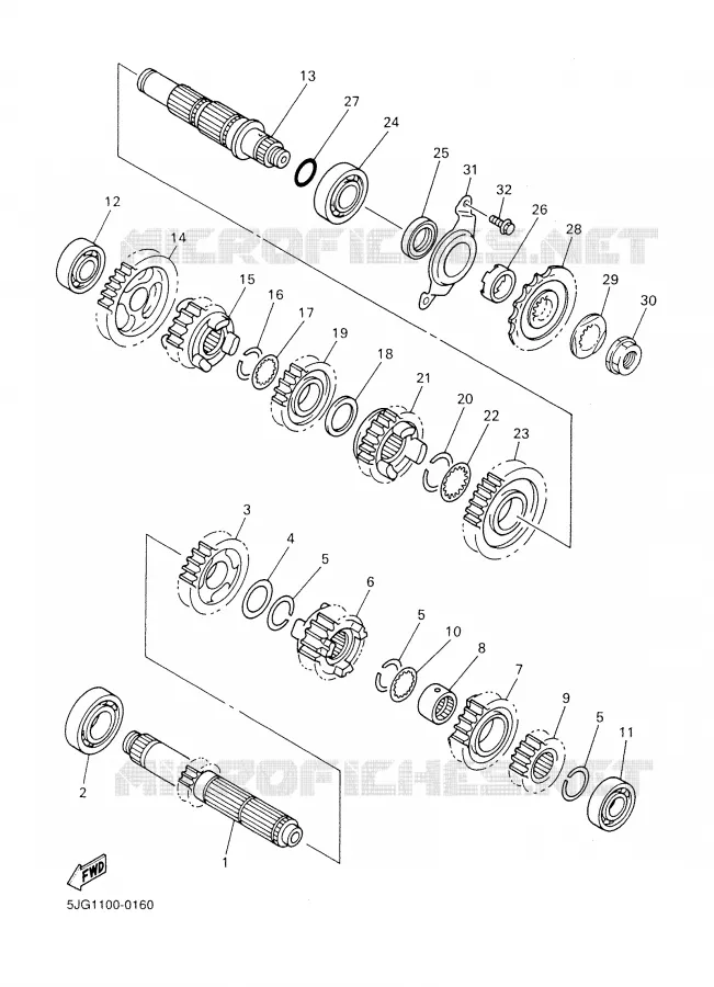 TRANSMISSIE Yamaha MOTO 426 2001 YZF  YZ426FN
