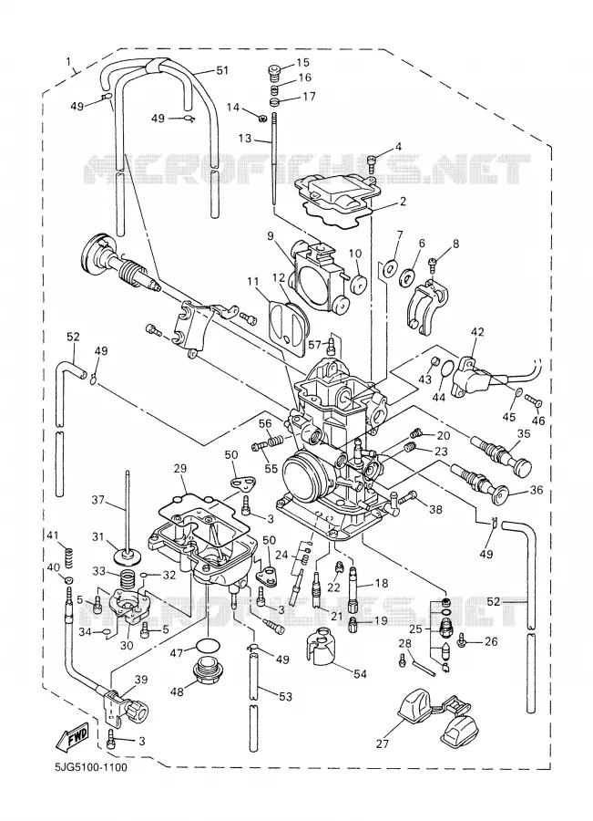CARBURATEUR  Yamaha MOTO 426 2001 YZF  YZ426FN