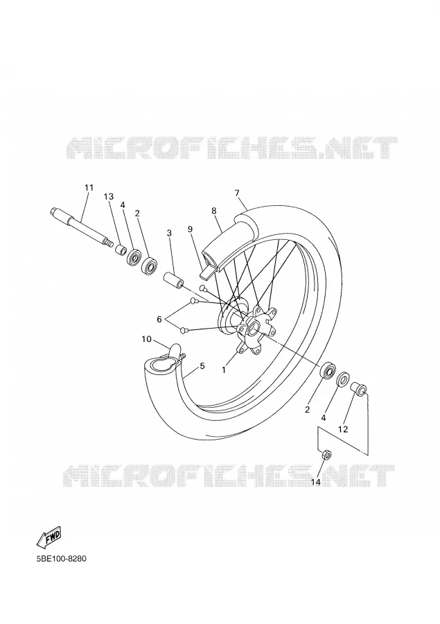 VOORWIEL Yamaha MOTO 426 2002 YZF  YZ426FP