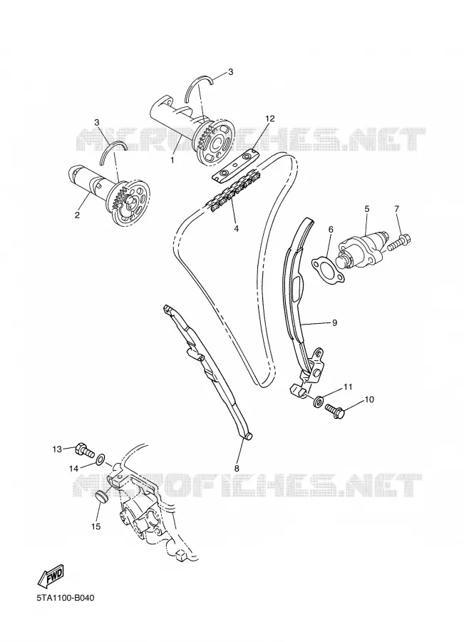 NOKKENAS / KETTING Yamaha MOTO 450 2003 YZF  YZ450F