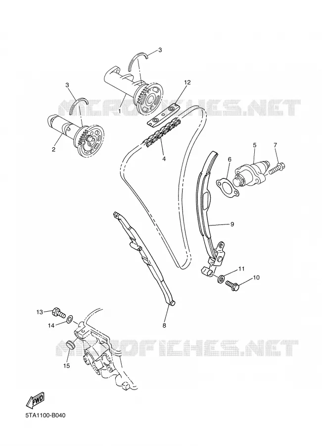 NOKKENAS / KETTING Yamaha MOTO 450 2004 YZF  YZ450F