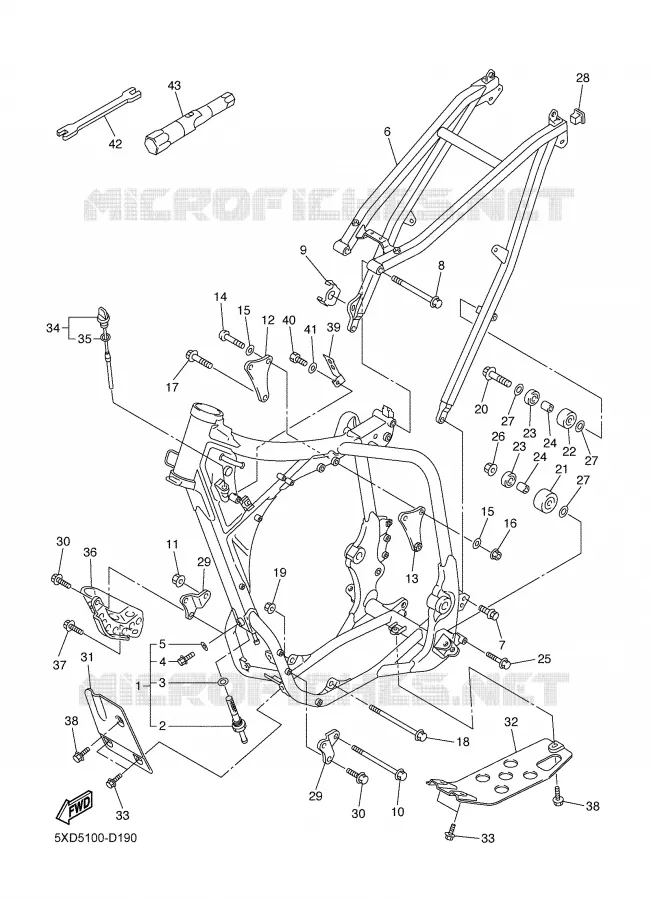 FRAME Yamaha MOTO 450 2005 YZF  YZ450F