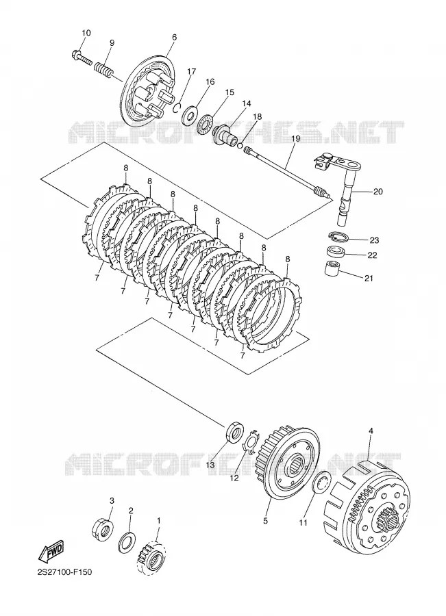STARTMOTOR KOPPELINGS Yamaha MOTO 450 2008 YZF  YZ450F