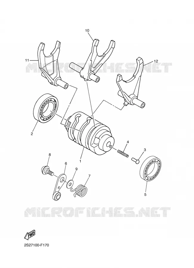 SCHAKELWALS / VORKEN Yamaha MOTO 450 2008 YZF  YZ450F