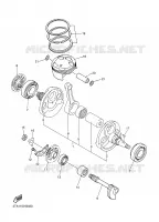 KRUKAS / ZUIGER voor Yamaha YZ450F 2003