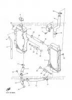 RADIATEUR / SLANG voor Yamaha YZ450F 2003