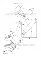 UITLAAT voor Yamaha YZ450F 2003