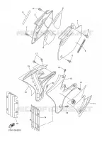 ZIJKUIPDEEL voor Yamaha YZ450F 2003