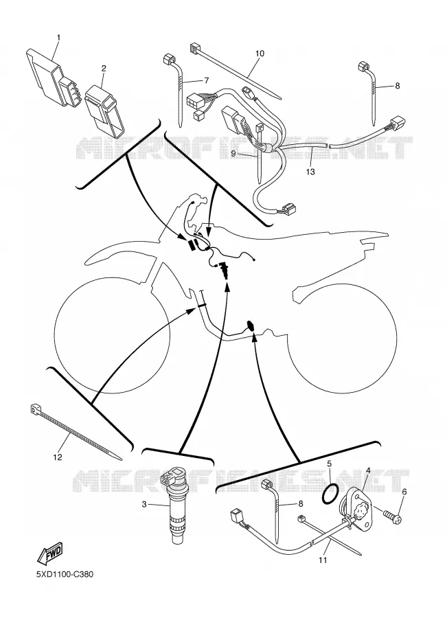 ELECTRISCH 1 Yamaha MOTO 450 2004 YZF  YZ450FS