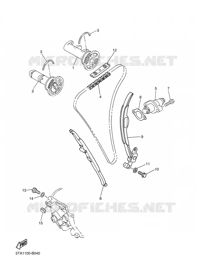 NOKKENAS / KETTING Yamaha MOTO 450 2004 YZF  YZ450FS