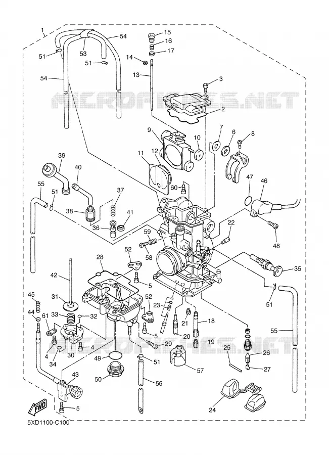 CARBURATEUR  Yamaha MOTO 450 2004 YZF  YZ450FS