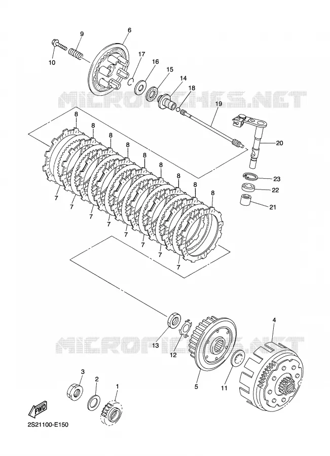 STARTMOTOR KOPPELINGS Yamaha MOTO 450 2006 YZF  YZ450FV
