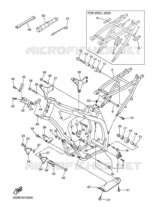 FRAME Yamaha MOTO 450 2008 YZF  YZ450FX