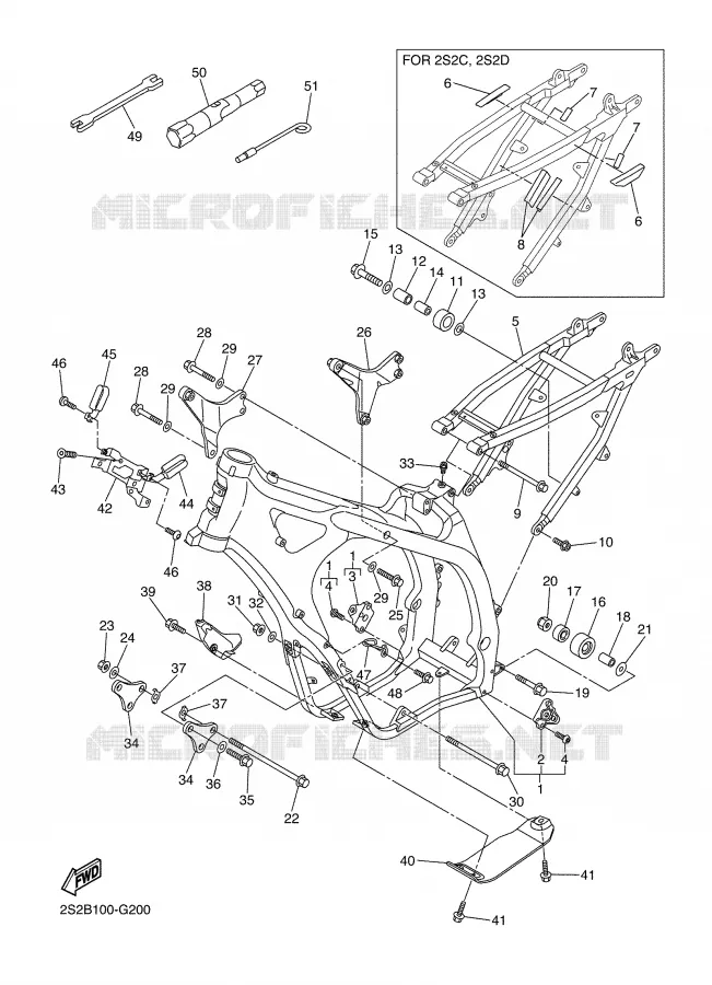 FRAME Yamaha MOTO 450 2008 YZF  YZ450FX