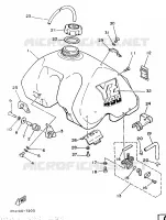 BENZINE TANK voor Yamaha YZ490 1987