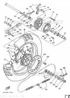 ACHTERWIEL voor Yamaha YZ490 1987