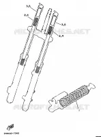 OPTIONELE ONDERDELEN   CHASSIS voor Yamaha YZ490 1987