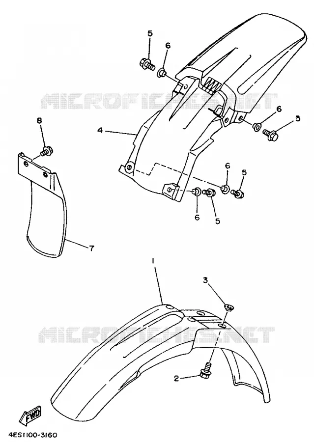 SPATBORD Yamaha MOTO 80 1994 YZ  YZ80