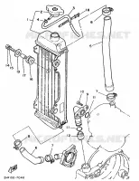 RADIATEUR / SLANG voor Yamaha YZ80A 1990