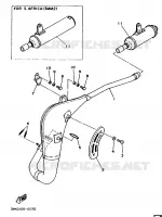 UITLAAT voor Yamaha YZ80A 1990