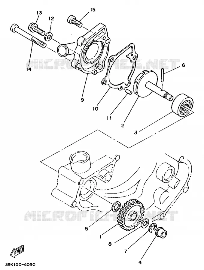 WATERPOMP Yamaha MOTO 80 1990 YZ  YZ80A