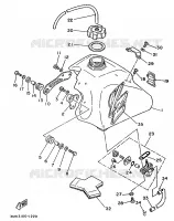 BENZINE TANK voor Yamaha YZ80B 1991